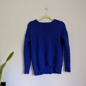 Rich blue soft wool sweater